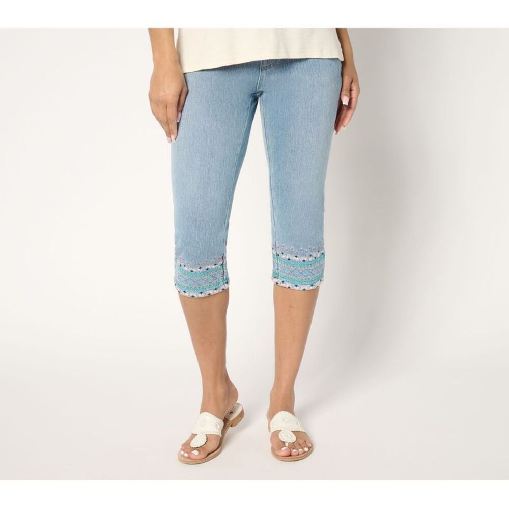 Belle by Kim Gravel Women's Plus Sz Pants 20 Boho Flexibelle Moment Gray A683274